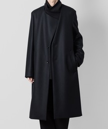 ATTACHMENT | ウール ダブルメルトン カラーレス チェスターコート / WO DOUBLE MELTON COLLARLESS CHESTER COAT(ノーカラーコート)