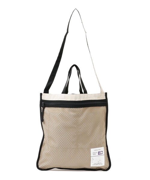 THE NORTH FACE PURPLE LABEL（ザ ノースフェイス パープルレーベル）の「THE NORTH FACE PURPLE LABEL / Field Utility Tote▲（ショルダーバッグ・メンズ・ライトベージュ/ブラック/グリーン・ONE SIZE）」の2枚目の写真