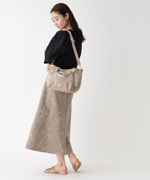 OPAQUE.CLIP（オペークドットクリップ）の「◆ポリエステルミドルサイズトートバッグ【2WAY】（トートバッグ・レディース・ブラック/ベージュ/ライトグレー・00）」の21枚目の写真