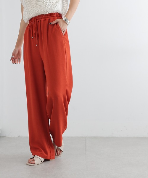 COLONY 2139（コロニートゥーワンスリーナイン）の「ソフトリネンライクワイドパンツ（その他パンツ・レディース・ベージュ/ブラック/オレンジ/ネイビー・SMALL/MEDIUM）」の4枚目の写真