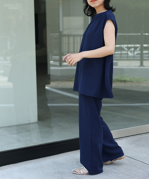 COLONY 2139（コロニートゥーワンスリーナイン）の「ソフトリネンライクワイドパンツ（その他パンツ・レディース・ベージュ/ブラック/オレンジ/ネイビー・SMALL/MEDIUM）」の17枚目の写真