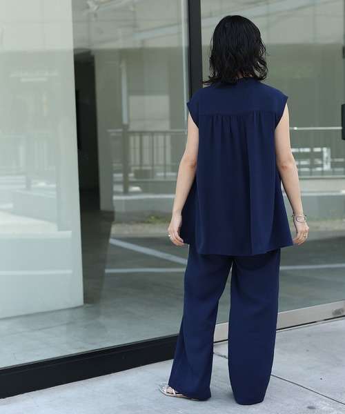 COLONY 2139（コロニートゥーワンスリーナイン）の「ソフトリネンライクワイドパンツ（その他パンツ・レディース・ベージュ/ブラック/オレンジ/ネイビー・SMALL/MEDIUM）」の9枚目の写真