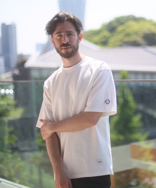 ALWAYS GOOD TIME(オルウェイズグッドタイム)の「【BAEXFATE】OE天竺 クルーネック半袖Tシャツ(Tシャツ/カットソー・メンズ・ブラック/グレイッシュベージュ/オフホワイト/グリーン・M/L/XL)」の6枚目の写真