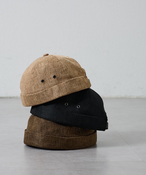 COLONY 2139（コロニートゥーワンスリーナイン）の「リネンライクロールキャップ（キャップ・メンズ・ブラック/カーキ/ベージュ・FREE）」の8枚目の写真