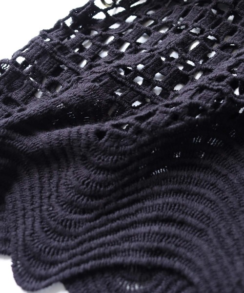 HER CLOSET（ハークローゼット）の「 【HER CLOSET】WEB限定クロシェベスト WEB LIMITED CROCHET VEST（ベスト・レディース・オフホワイト/ブラック・M）」の18枚目の写真