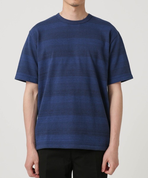 NANO universe(ナノユニバース)の「LB.03/メランジボーダークルーネックTシャツ(Tシャツ/カットソー・メンズ・ネイビー/レッド/ブラウン・S/M/L)」の16枚目の写真