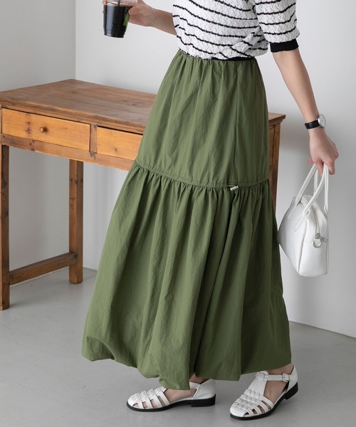 ドロストギャザーバルーンスカート（スカート）｜BONLECILL