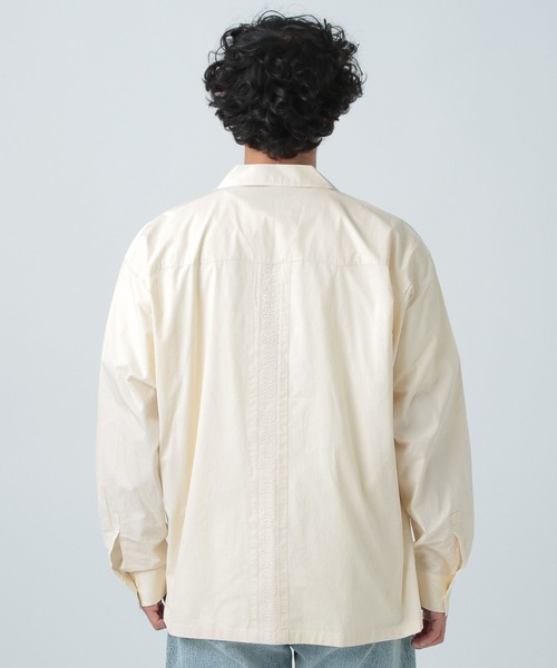 BAYFLOW（ベイフロー）の「キューバシャツ（シャツ/ブラウス・メンズ・オフホワイト/セージグリーン・MEDIUM/LARGE）」の5枚目の写真