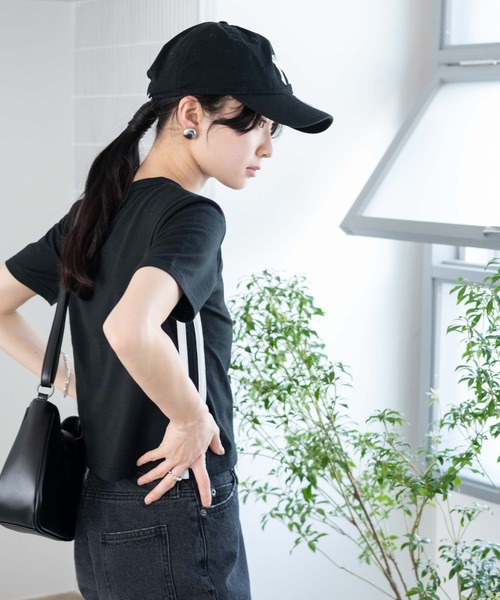 WEGO（ウィゴー）の「WEGO/カットアウトデザインラインT（Tシャツ/カットソー・レディース・ホワイト/ブラック・FREE）」の15枚目の写真