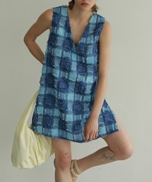 AMAIL（アマイル）の「Tweed motif box dress（サロペット/オーバーオール）」