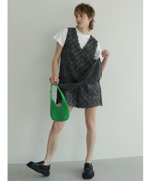 AMAIL（アマイル）の「Tweed motif box dress（サロペット/オーバーオール・レディース・ブラック/ブルー・FREE）」の14枚目の写真