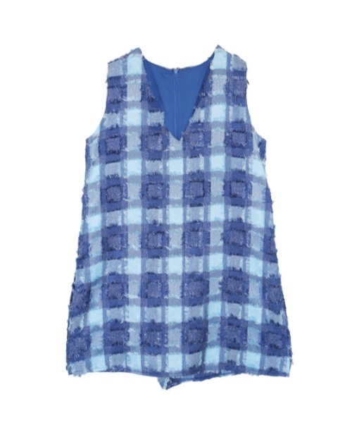 AMAIL（アマイル）の「Tweed motif box dress（サロペット/オーバーオール・レディース・ブラック/ブルー・FREE）」の15枚目の写真