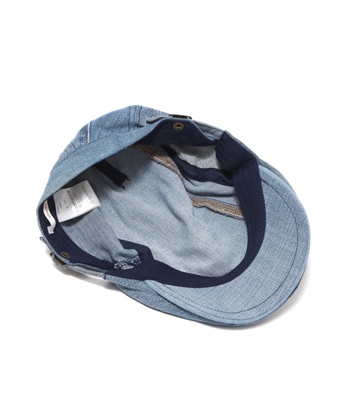 atmos pink（アトモスピンク）の「atmos pink リメイクデニム ハンチング（ハンチング/ベレー帽・レディース・ブルー・FREE）」の3枚目の写真