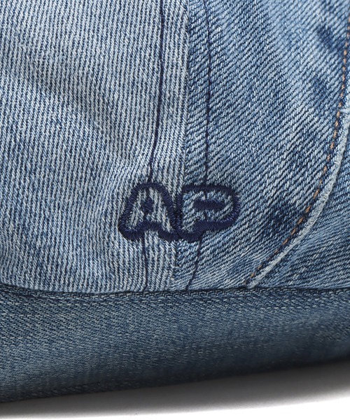 atmos pink（アトモスピンク）の「atmos pink リメイクデニム ハンチング（ハンチング/ベレー帽・レディース・ブルー・FREE）」の8枚目の写真