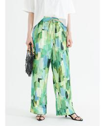Te chichi | アブストラクト柄サテンパンツ(その他パンツ)