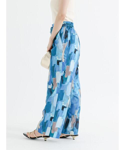 Te chichi（テチチ）の「アブストラクト柄サテンパンツ（その他パンツ・レディース・グリーン/ブルー・F）」の12枚目の写真