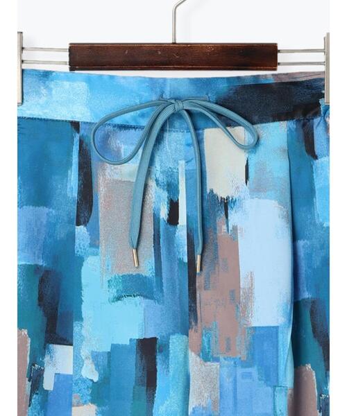 Te chichi（テチチ）の「アブストラクト柄サテンパンツ（その他パンツ・レディース・グリーン/ブルー・F）」の20枚目の写真