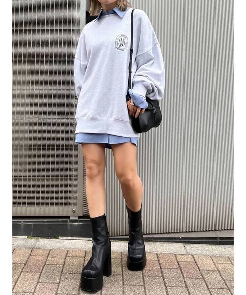 EMODA（エモダ）の「エンブレムマークスウェット（スウェット・レディース・ホワイト/ブラック/ベージュ/グレー・FREE）」の20枚目の写真