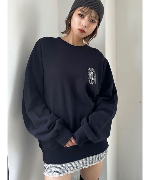 EMODA（エモダ）の「エンブレムマークスウェット（スウェット・レディース・ホワイト/ブラック/ベージュ/グレー・FREE）」の22枚目の写真