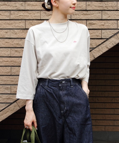 DANTON(ダントン)の「DANTON/ダントン クルーネックプルオーバー3/4スリーブ CREWNECK P.O 3/4 SLEEVES DT-C0131 TCB(Tシャツ/カットソー・レディース・ホワイト/アイボリー/ブラック/グレイッシュベージュ/ダークブラウン/ブラウン・M)」の6枚目の写真