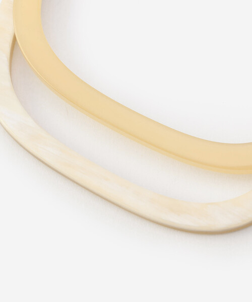 Bshop（ビショップ）の「CATH･S | SQUARE HORN BANGLE SET WOMEN（バングル/リストバンド・レディース・ブラック/ベージュ/ブラウン・ONE）」の6枚目の写真