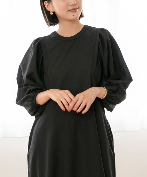 URBAN RESEARCH Sonny Label（アーバンリサーチサニーレーベル）の「『UR TECH』バックオープンワンピース（ワンピース・レディース・グレー系その他/ブラック/パープル・FREE）」の4枚目の写真