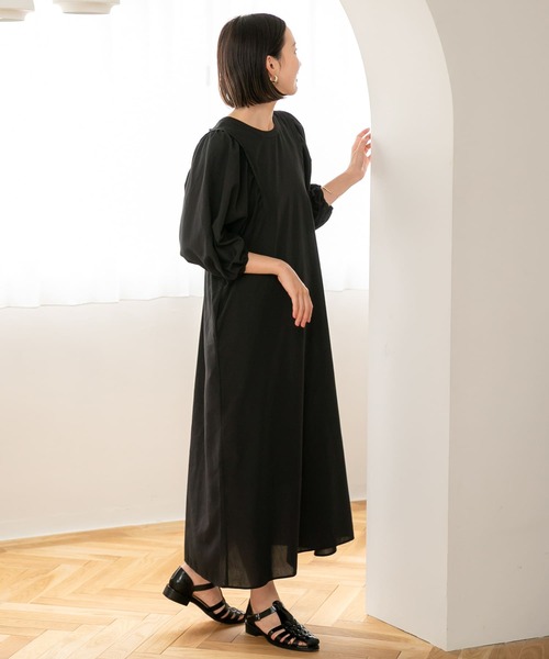 URBAN RESEARCH Sonny Label（アーバンリサーチサニーレーベル）の「『UR TECH』バックオープンワンピース（ワンピース・レディース・グレー系その他/ブラック/パープル・FREE）」の10枚目の写真