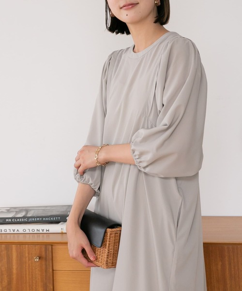 URBAN RESEARCH Sonny Label（アーバンリサーチサニーレーベル）の「『UR TECH』バックオープンワンピース（ワンピース・レディース・グレー系その他/ブラック/パープル・FREE）」の13枚目の写真