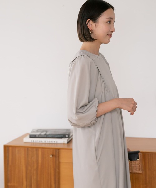 URBAN RESEARCH Sonny Label（アーバンリサーチサニーレーベル）の「『UR TECH』バックオープンワンピース（ワンピース・レディース・グレー系その他/ブラック/パープル・FREE）」の16枚目の写真