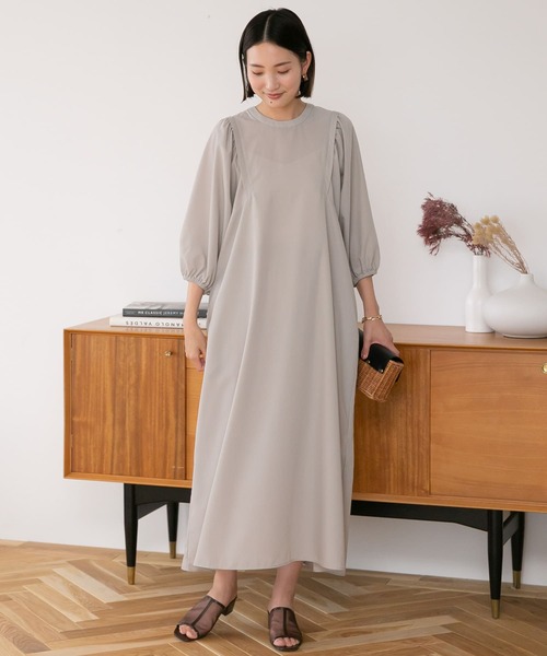 URBAN RESEARCH Sonny Label（アーバンリサーチサニーレーベル）の「『UR TECH』バックオープンワンピース（ワンピース・レディース・グレー系その他/ブラック/パープル・FREE）」の19枚目の写真