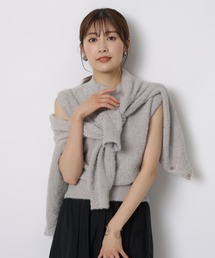 Apuweiser-riche◆プルオーバーラメニット/2/ナイロン/SLV/23358340// Apuweiser-riche（アプワイザーリッシェ）の「オフネックアクア