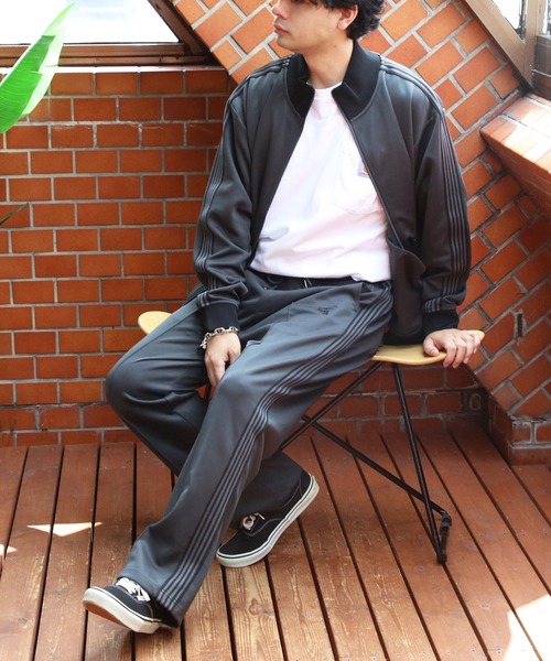【PT01】ジャージスラックス 黒 サイズ48 セール】サイドラインジャージパンツ（その他パンツ）｜8(eight