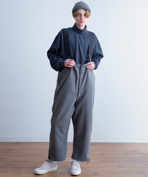 Universal Style Wear（ユニバーサルスタイルウェア）の「Universal Style Wear ダブル フリース オーバーオール（サロペット/オーバーオール・メンズ・ブラウン/ネイビー/チャコールグレー/ブラック・MEDIUM/LARGE/X-LARGE）」の14枚目の写真