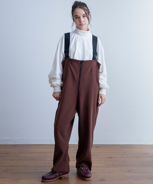 Universal Style Wear（ユニバーサルスタイルウェア）の「Universal Style Wear ダブル フリース オーバーオール（サロペット/オーバーオール・メンズ・ブラウン/ネイビー/チャコールグレー/ブラック・MEDIUM/LARGE/X-LARGE）」の15枚目の写真