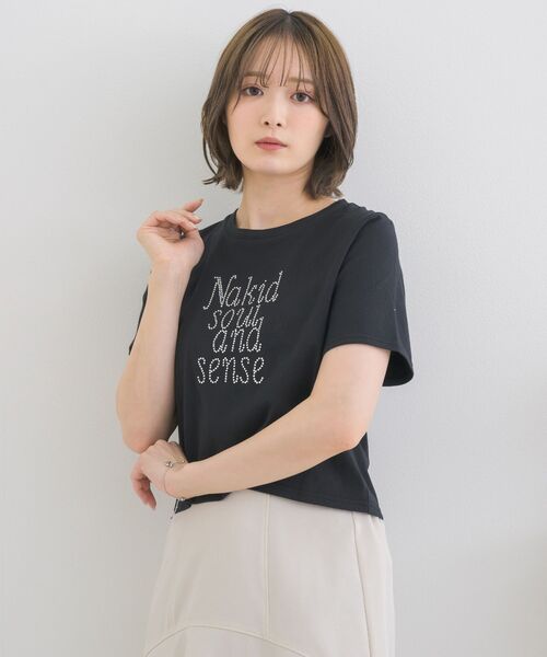 ems excite(エムズエキサイト)の「ラインストーンTEE(Tシャツ/カットソー・レディース・ブラック/ブルー/オフホワイト・FREE)」の20枚目の写真