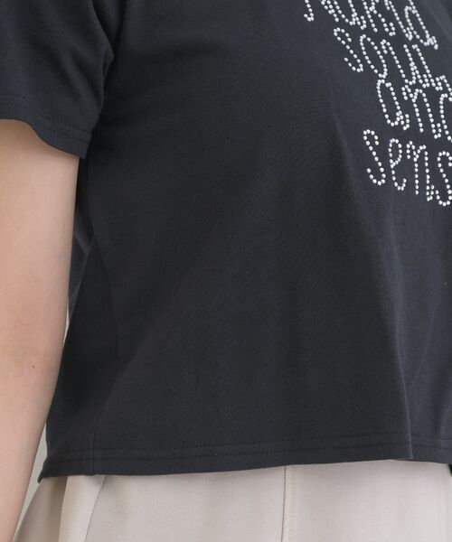 ems excite(エムズエキサイト)の「ラインストーンTEE(Tシャツ/カットソー・レディース・ブラック/ブルー/オフホワイト・FREE)」の8枚目の写真