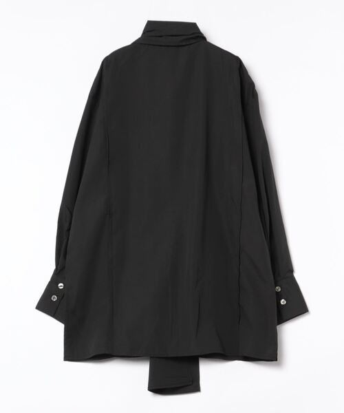STYLEBLOCK(スタイルブロック)の「ブロードボウタイブラウス(シャツ/ブラウス・レディース・ブラック/ブルー系その他/ホワイト・M)」の4枚目の写真