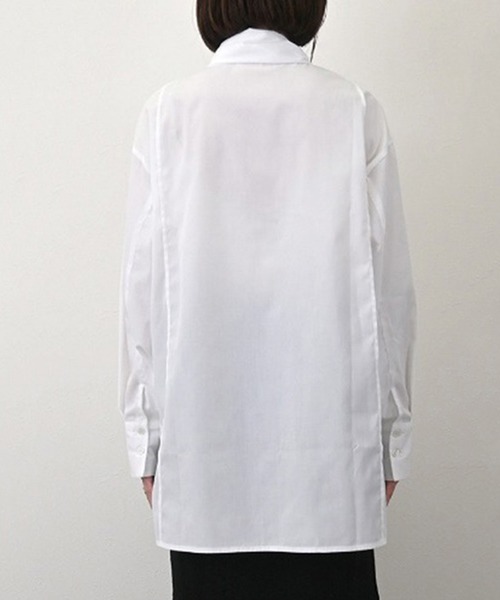 STYLEBLOCK(スタイルブロック)の「ブロードボウタイブラウス(シャツ/ブラウス・レディース・ブラック/ブルー系その他/ホワイト・M)」の8枚目の写真