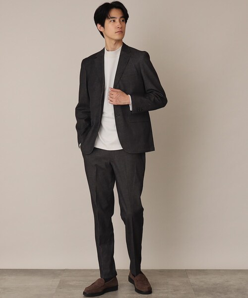 THE SHOP TK （ザ ショップ ティーケー ）の「◆【洗濯してもヘタレにくい/ON・OFF対応】プレーティングモックネックロンT（Tシャツ/カットソー・メンズ・ブラック/オフホワイト/ライトグレー・04/03/02）」の19枚目の写真