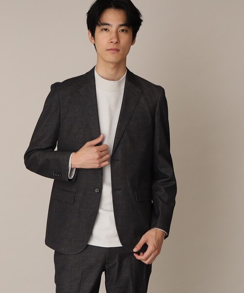 THE SHOP TK （ザ ショップ ティーケー ）の「◆【洗濯してもヘタレにくい/ON・OFF対応】プレーティングモックネックロンT（Tシャツ/カットソー・メンズ・ブラック/オフホワイト/ライトグレー・04/03/02）」の16枚目の写真