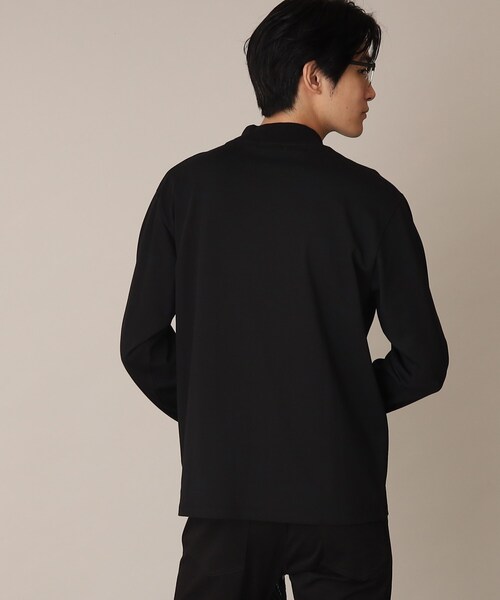 THE SHOP TK （ザ ショップ ティーケー ）の「◆【洗濯してもヘタレにくい/ON・OFF対応】プレーティングモックネックロンT（Tシャツ/カットソー・メンズ・ブラック/オフホワイト/ライトグレー・04/03/02）」の13枚目の写真