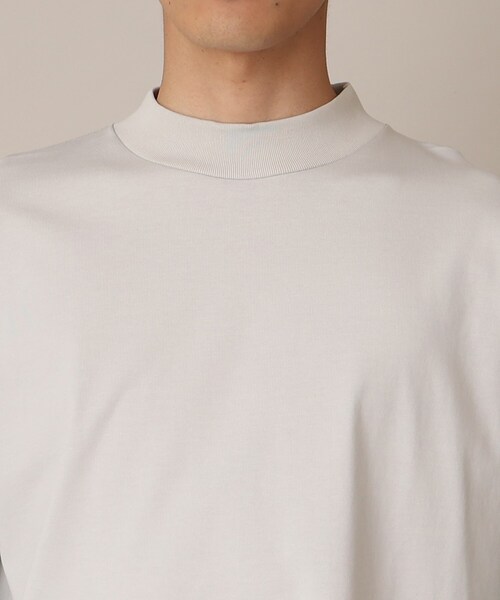THE SHOP TK （ザ ショップ ティーケー ）の「◆【洗濯してもヘタレにくい/ON・OFF対応】プレーティングモックネックロンT（Tシャツ/カットソー・メンズ・ブラック/オフホワイト/ライトグレー・04/03/02）」の9枚目の写真