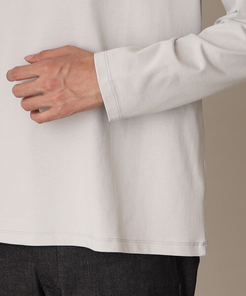 THE SHOP TK （ザ ショップ ティーケー ）の「◆【洗濯してもヘタレにくい/ON・OFF対応】プレーティングモックネックロンT（Tシャツ/カットソー・メンズ・ブラック/オフホワイト/ライトグレー・04/03/02）」の8枚目の写真