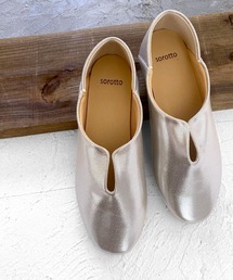 SOROTTO | ふかふかインソール/スリットデザインの2wayぺたんこフラットソールシューズ/バブーシュ(パンプス)