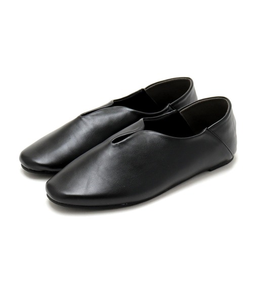 SOROTTO（ソロット）の「ふかふかインソール/スリットデザインの2wayぺたんこフラットソールシューズ/バブーシュ（パンプス・レディース・ブラウン/ブルー/ゴールド/サーモンピンク/ブラック・23.5cm/24.0cm/24.5cm/22.0cm/25.0cm/22.5cm/23.0cm）」の14枚目の写真