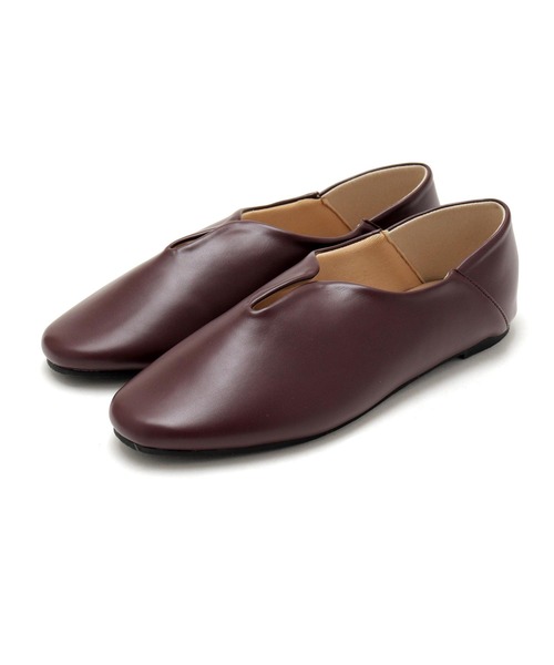 SOROTTO（ソロット）の「ふかふかインソール/スリットデザインの2wayぺたんこフラットソールシューズ/バブーシュ（パンプス・レディース・ブラウン/ブルー/ゴールド/サーモンピンク/ブラック・23.5cm/24.0cm/24.5cm/22.0cm/25.0cm/22.5cm/23.0cm）」の10枚目の写真