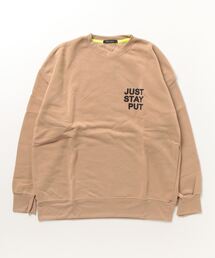 Fleece lining print loose fit sweatshirt / 裏起毛プリント ルーズフィットスウェット unisex
