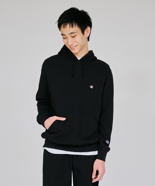 Champion(チャンピオン)の「【Champion/チャンピオン】メンズ ベーシック フーデッドスウェットシャツ(パーカー・メンズ・ブルーグリーン/ネイビー/ブラウン系/グレー/ブラック/オレンジ系その他/オートミール/ホワイト/ロイヤルブルー/ピーコックグリーン系/ベージュ系その他3/パープル系その他7/オレンジ系その他6/ダークグリーン系・XX-LARGE/SMALL/MEDIUM/LARGE/X-LARGE/X-SMALL)」の1枚目の写真
