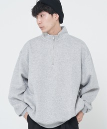 裏起毛無地BIGハーフジップ(M1)