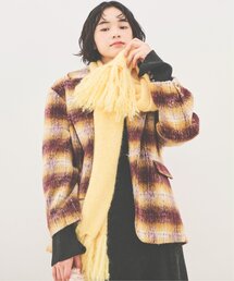 チェックジャケットコート